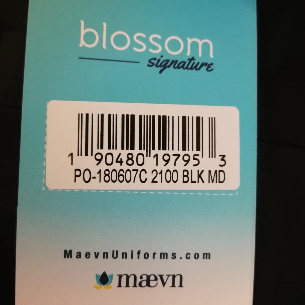 Maevn Blossom Women's Scrub Top 2100-BLK Black - Picture 6 of 9